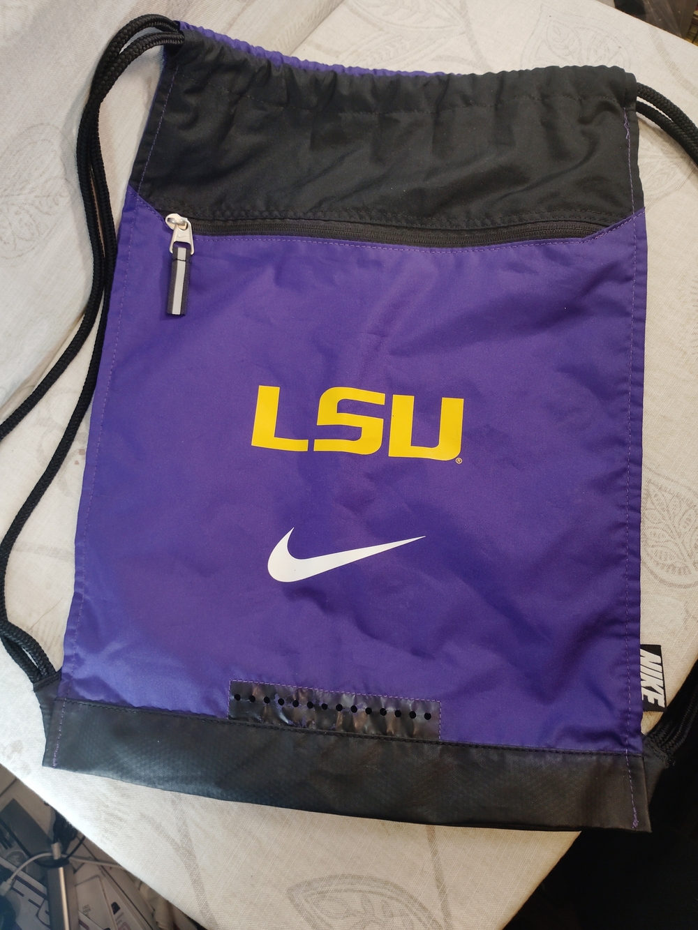 Nike LSU Purple Drawstring Backpack